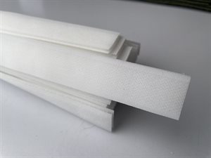 Velcrobånd 50 cm - hvid i 2 cm bredde, påsyning.